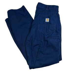 Carhartt Relaxed Fit Carpenter Pants Size 34x34 Dark Blue Workwear Utility Pants